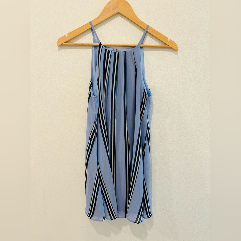 Blue Stripe Flowy Summer Dress